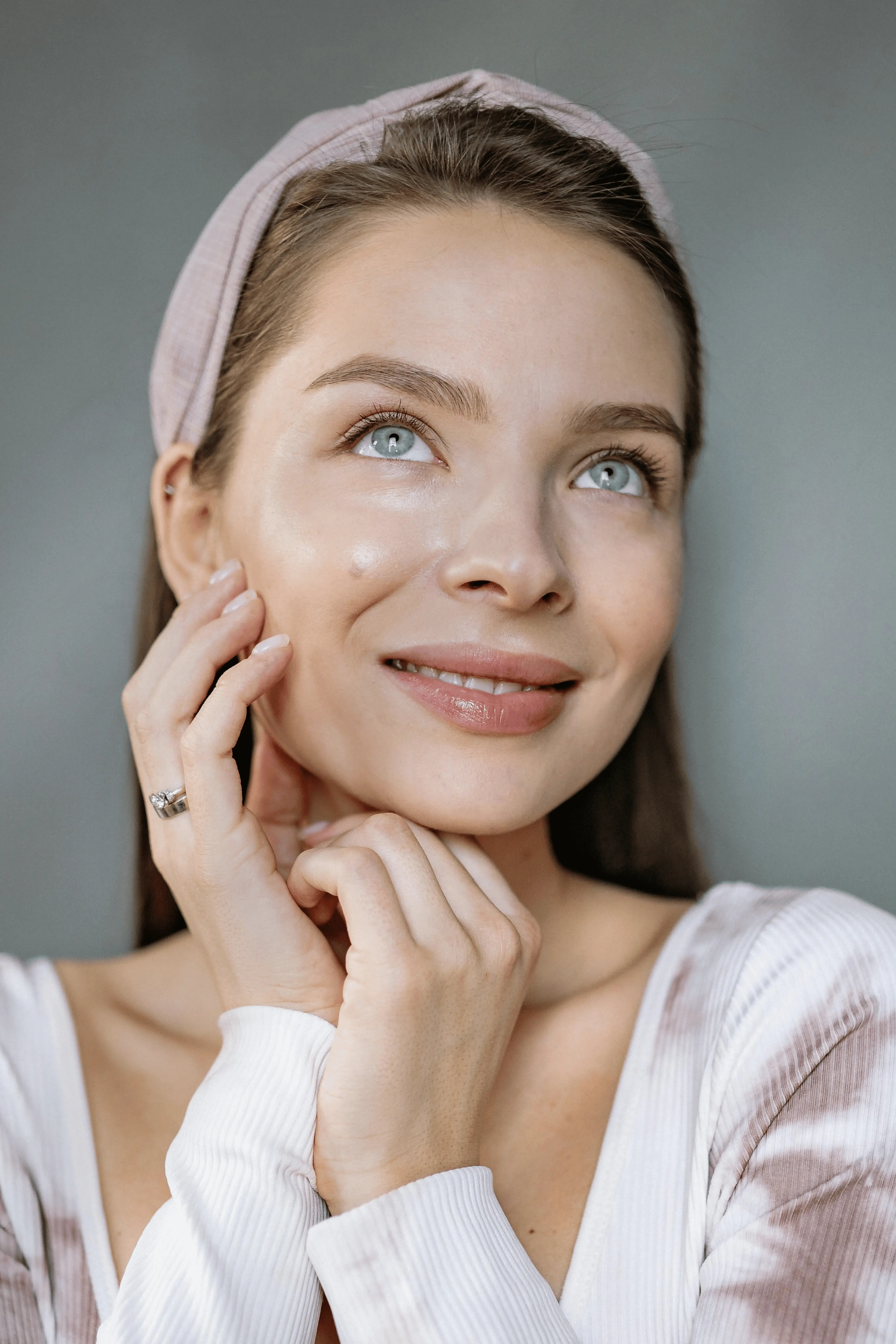 Smiling woman with healthy, glowing skin