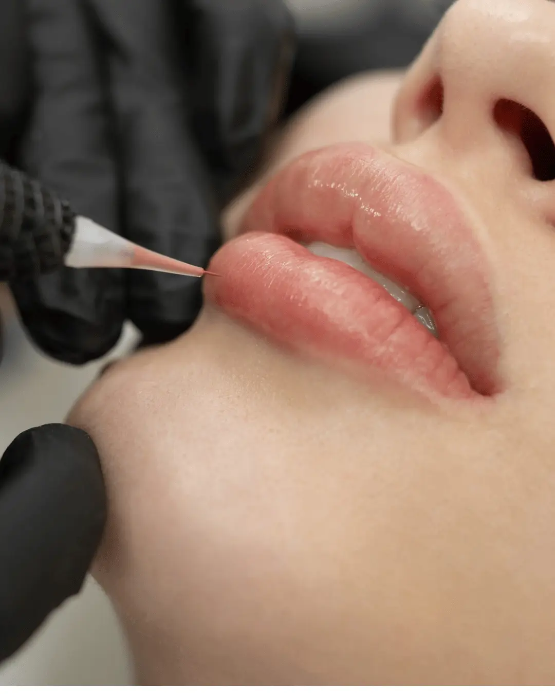Soft lip blush tattoo enhancement